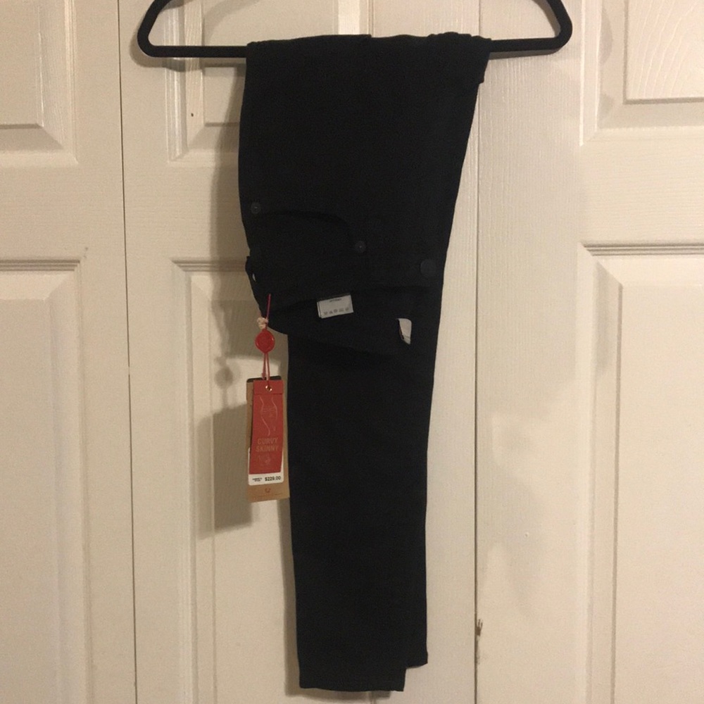 True Religion distressed black skinny jeans
